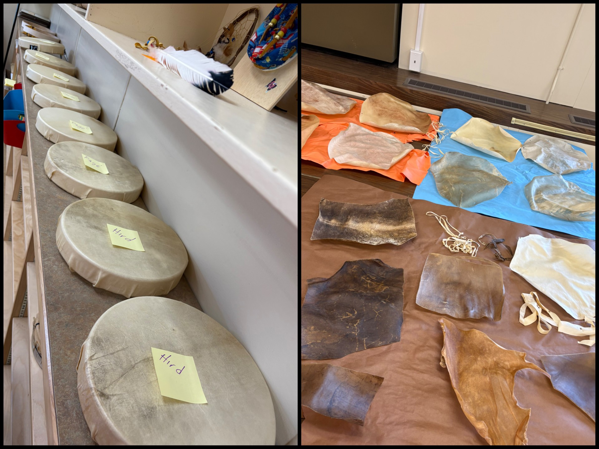 Drum Making at Marie Sharpe 2 marina campsall